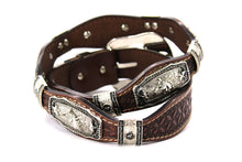 Load image into Gallery viewer, Concho Belt- #S608 Silver Western Concho Belt