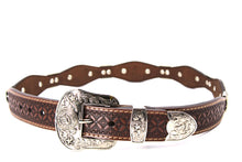 Load image into Gallery viewer, Concho Belt- #S608 Silver Western Concho Belt