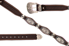 Load image into Gallery viewer, Concho Belt- #S608 Silver Western Concho Belt