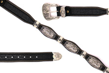Load image into Gallery viewer, Concho Belt- #S608 Silver Western Concho Belt