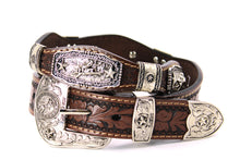Load image into Gallery viewer, Concho Belt- #S608 Silver Western Concho Belt