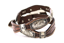 Load image into Gallery viewer, Concho Belt- #S608 Silver Western Concho Belt