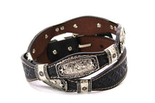 Load image into Gallery viewer, Concho Belt- #S608 Silver Western Concho Belt