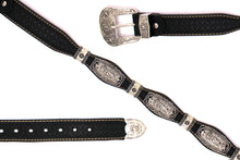 Load image into Gallery viewer, Concho Belt- #S608 Silver Western Concho Belt