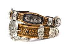 Load image into Gallery viewer, Concho Belt- #S608 Silver Western Concho Belt