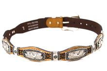 Load image into Gallery viewer, Concho Belt- #S608 Silver Western Concho Belt