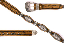 Load image into Gallery viewer, Concho Belt- #S608 Silver Western Concho Belt