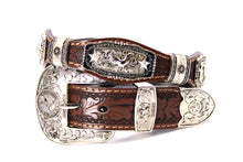 Load image into Gallery viewer, Concho Belt- #S608 Silver Western Concho Belt