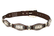 Load image into Gallery viewer, Concho Belt- #S608 Silver Western Concho Belt