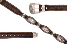 Load image into Gallery viewer, Concho Belt- #S608 Silver Western Concho Belt