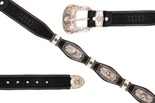 Load image into Gallery viewer, Concho Belt- #S608 Silver Western Concho Belt
