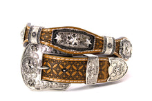 Load image into Gallery viewer, Concho Belt- #S608 Silver Western Concho Belt