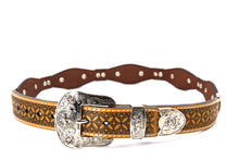 Load image into Gallery viewer, Concho Belt- #S608 Silver Western Concho Belt