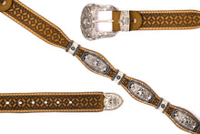 Load image into Gallery viewer, Concho Belt- #S608 Silver Western Concho Belt