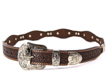 Load image into Gallery viewer, Concho Belt- #S608 Silver Western Concho Belt