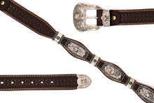 Load image into Gallery viewer, Concho Belt- #S608 Silver Western Concho Belt