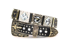 Load image into Gallery viewer, Rhinestone Belt - #5011 Longhorn Buckle w Rhombic Diamond Stone
