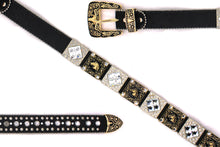 Load image into Gallery viewer, Rhinestone Belt - #5011 Longhorn Buckle w Rhombic Diamond Stone
