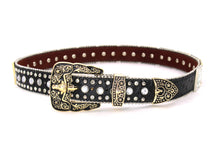 Load image into Gallery viewer, Rhinestone Belt - #5011 Longhorn Buckle w Rhombic Diamond Stone
