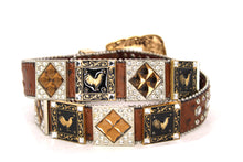 Load image into Gallery viewer, Rhinestone Belt - #5011 Longhorn Buckle w Rhombic Diamond Stone
