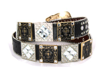 Load image into Gallery viewer, Rhinestone Belt - #5011 Longhorn Buckle w Rhombic Diamond Stone
