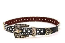 Load image into Gallery viewer, Rhinestone Belt - #5011 Longhorn Buckle w Rhombic Diamond Stone
