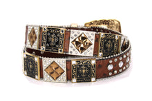 Load image into Gallery viewer, Rhinestone Belt - #5011 Longhorn Buckle w Rhombic Diamond Stone
