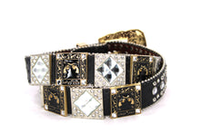 Load image into Gallery viewer, Rhinestone Belt - #5011 Longhorn Buckle w Rhombic Diamond Stone
