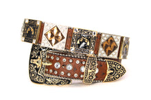 Load image into Gallery viewer, Rhinestone Belt - #5011 Longhorn Buckle w Rhombic Diamond Stone
