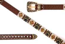 Load image into Gallery viewer, Rhinestone Belt - #5011 Longhorn Buckle w Rhombic Diamond Stone
