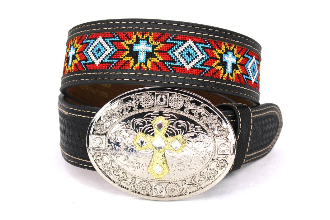 Embroidery Belt- 8006 2'' Width Aztec Fabric Print