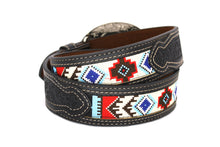 Load image into Gallery viewer, Embroidery Belt- 8006 2&#39;&#39; Width Aztec Fabric Print
