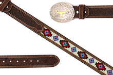 Cargar imagen en el visor de la galería, Embroidery Belt- 8006 2&#39;&#39; Width Aztec Fabric Print
