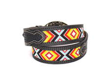 Load image into Gallery viewer, Embroidery Belt- 8006 2&#39;&#39; Width Aztec Fabric Print

