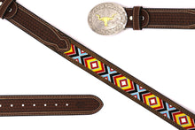 Cargar imagen en el visor de la galería, Embroidery Belt- 8006 2&#39;&#39; Width Aztec Fabric Print
