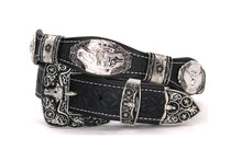 Cargar imagen en el visor de la galería, Concho Belt- #8030-8035 Silver Western Concho Belt
