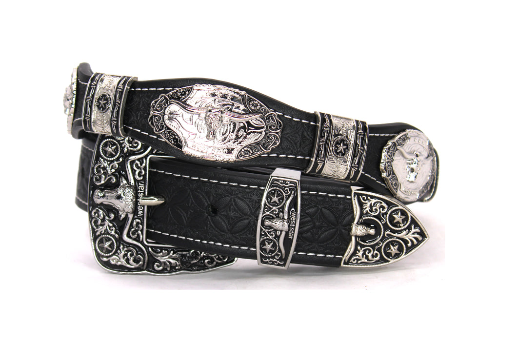 Concho Belt- #8030-8035 Silver Western Concho Belt