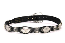 Cargar imagen en el visor de la galería, Concho Belt- #8030-8035 Silver Western Concho Belt
