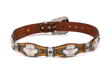 Cargar imagen en el visor de la galería, Concho Belt- #8030-8035 Silver Western Concho Belt
