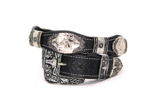 Cargar imagen en el visor de la galería, Concho Belt- #8030-8035 Silver Western Concho Belt
