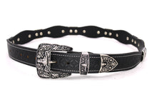 Cargar imagen en el visor de la galería, Concho Belt- #8030-8035 Silver Western Concho Belt
