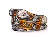 Cargar imagen en el visor de la galería, Concho Belt- #8030-8035 Silver Western Concho Belt
