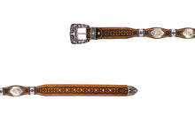 Cargar imagen en el visor de la galería, Concho Belt- #8030-8035 Silver Western Concho Belt
