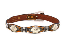 Cargar imagen en el visor de la galería, Concho Belt- #8030-8035 Silver Western Concho Belt
