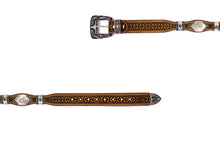 Cargar imagen en el visor de la galería, Concho Belt- #8030-8035 Silver Western Concho Belt
