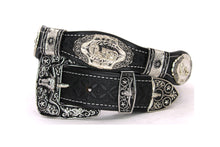 Cargar imagen en el visor de la galería, Concho Belt- #8030-8035 Silver Western Concho Belt
