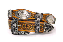 Cargar imagen en el visor de la galería, Concho Belt- #8030-8035 Silver Western Concho Belt
