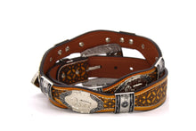 Cargar imagen en el visor de la galería, Concho Belt- #8030-8035 Silver Western Concho Belt
