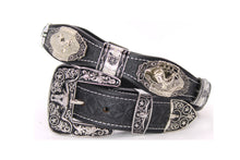 Cargar imagen en el visor de la galería, Concho Belt- #8030-8035 Silver Western Concho Belt
