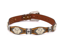 Cargar imagen en el visor de la galería, Concho Belt- #8030-8035 Silver Western Concho Belt
